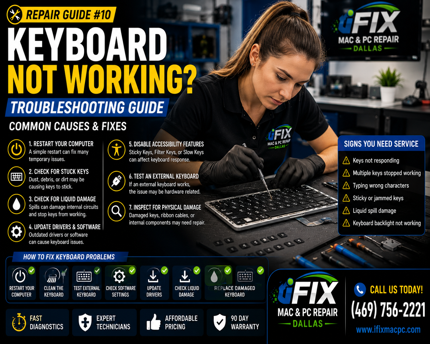 Keyboard Not Working? Common Causes and Fixes | Dallas Computer Repair